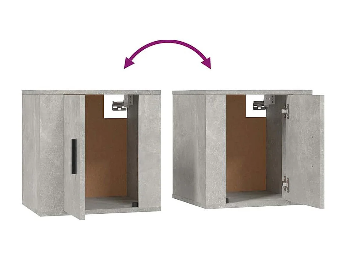 Berkfield 2 Piece TV Cabinet Set Concrete Grey Engineered Wood