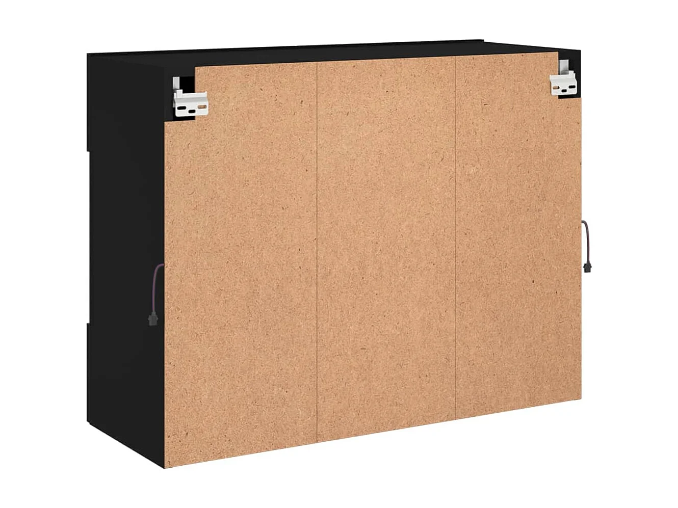 Berkfield TV Wall Cabinet with LED Lights Black 78.5x30x60.5 cm