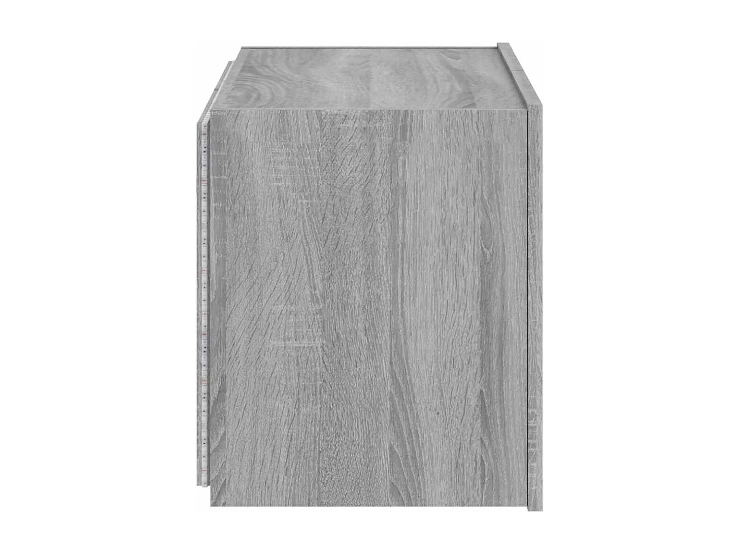 Berkfield TV Wall Cabinet with LED Lights Grey Sonoma 60x35x41 cm