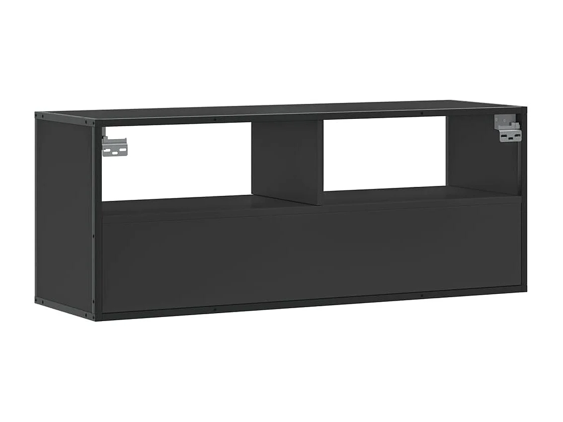 Berkfield TV Cabinet Black 100x31x39.5 cm Engineered Wood and Metal