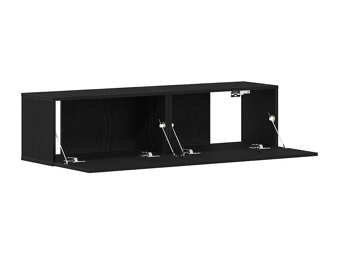 Berkfield TV Cabinet Black Oak 120x30x30.5 cm Engineered Wood
