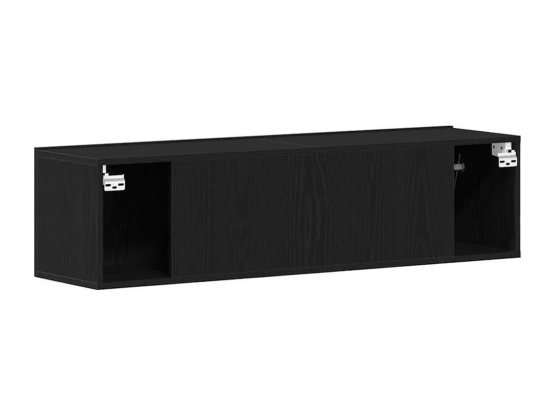 Berkfield TV Cabinet Black Oak 120x30x30.5 cm Engineered Wood