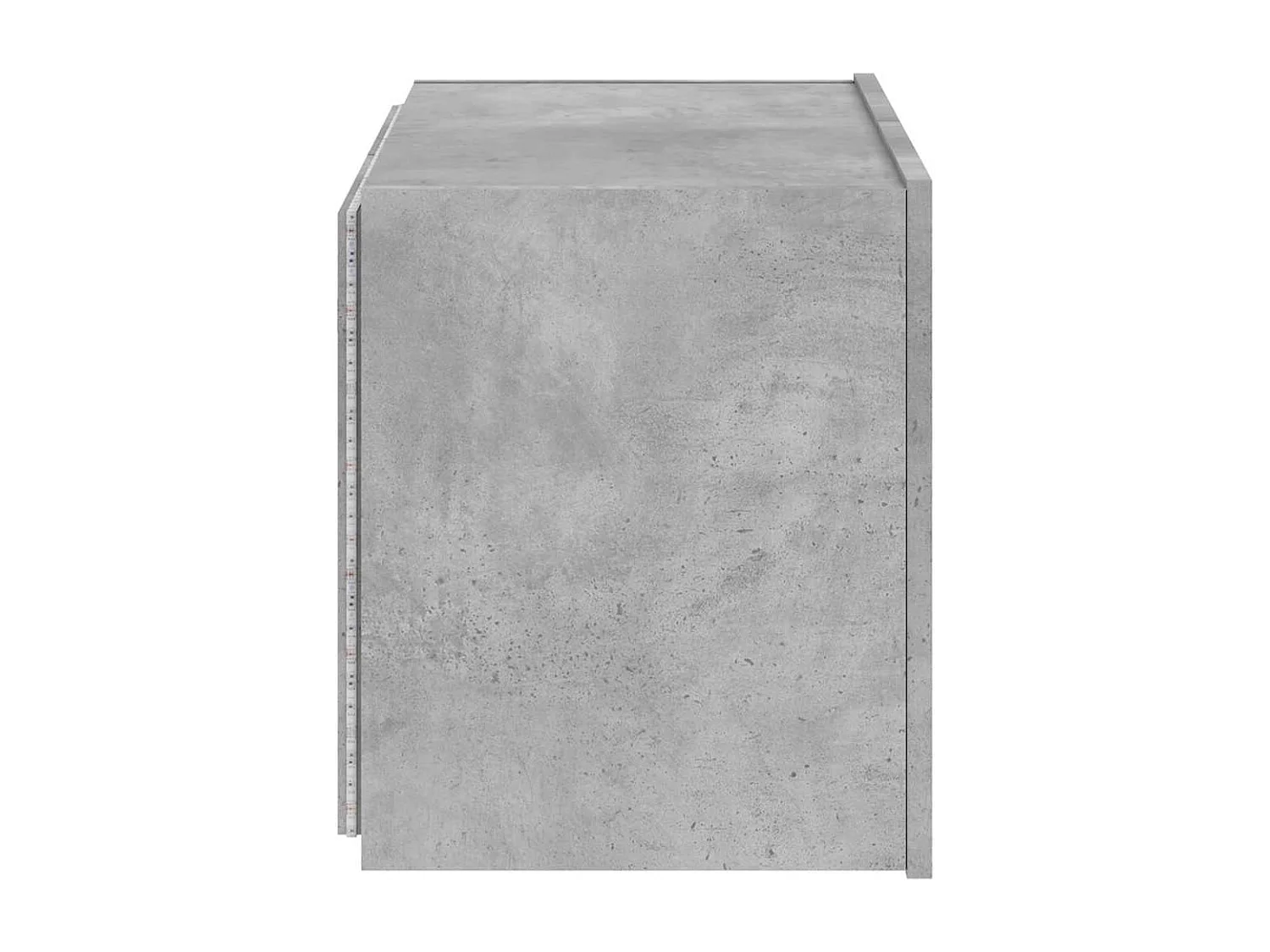 Berkfield TV Wall Cabinet with LED Lights Concrete Grey 60x35x41 cm