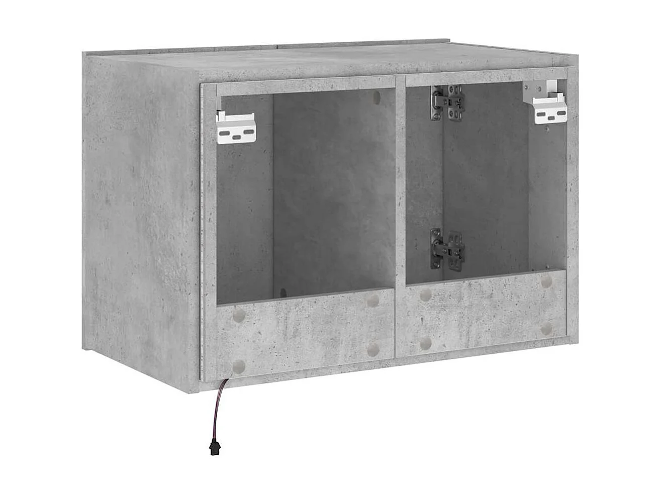 Berkfield TV Wall Cabinet with LED Lights Concrete Grey 60x35x41 cm