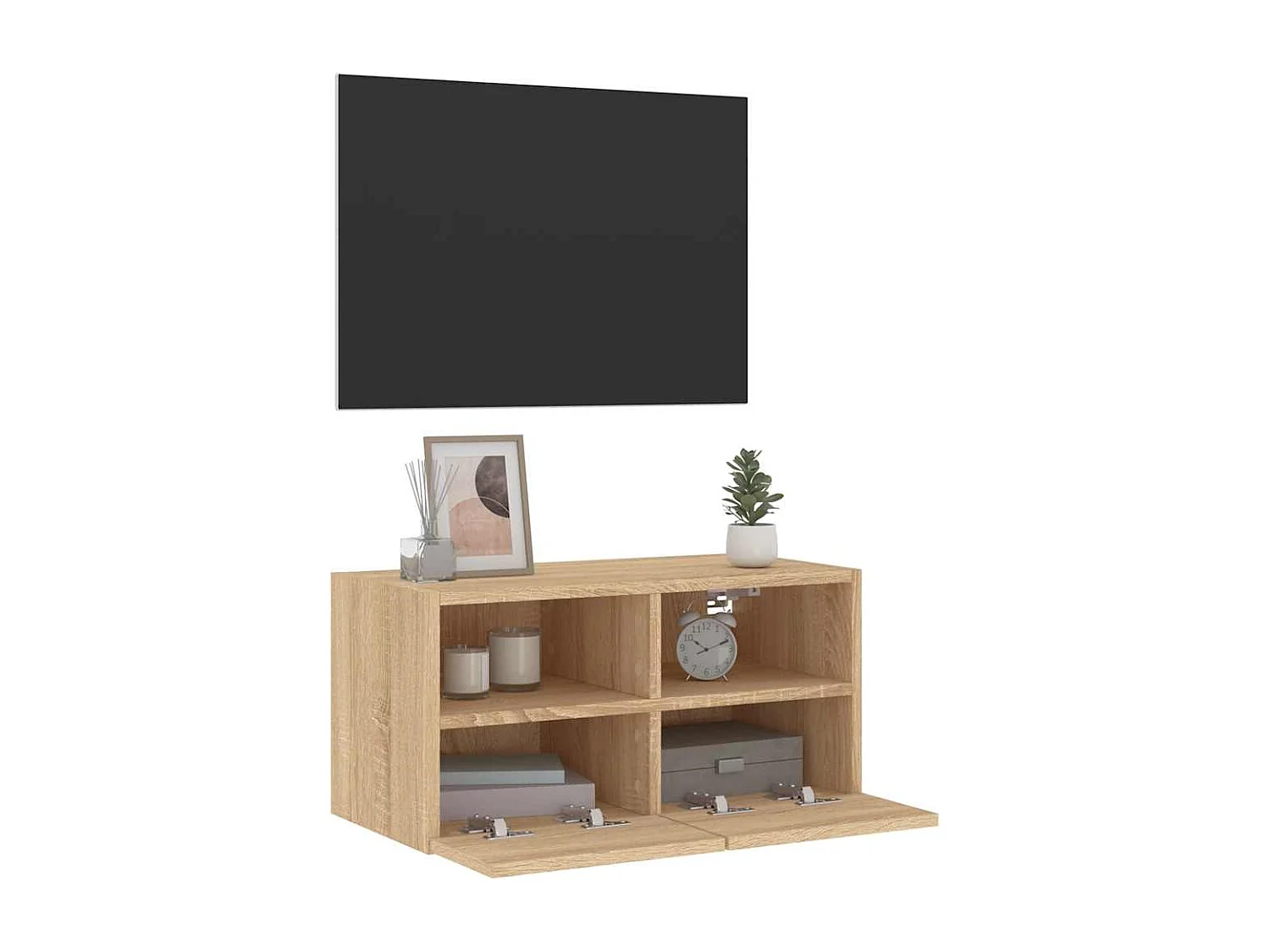 Berkfield TV Wall Cabinet Sonoma Oak 60x30x30 cm Engineered Wood
