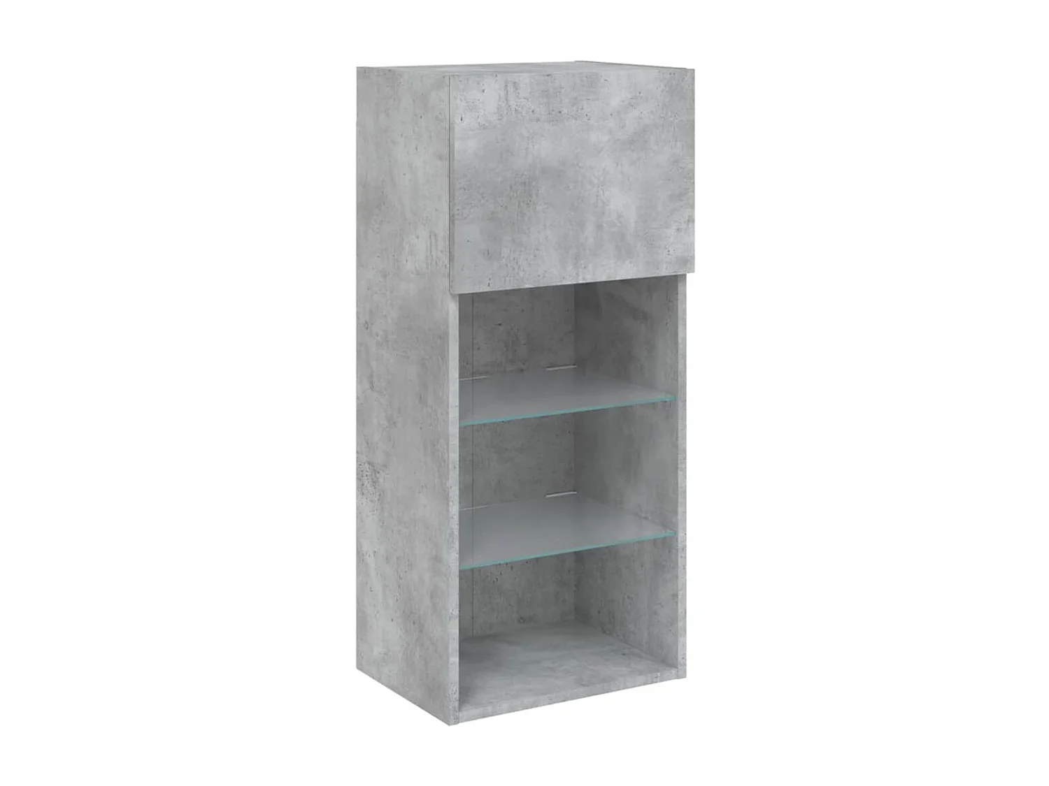 Berkfield TV Cabinet with LED Lights Concrete Grey 40.5x30x90 cm