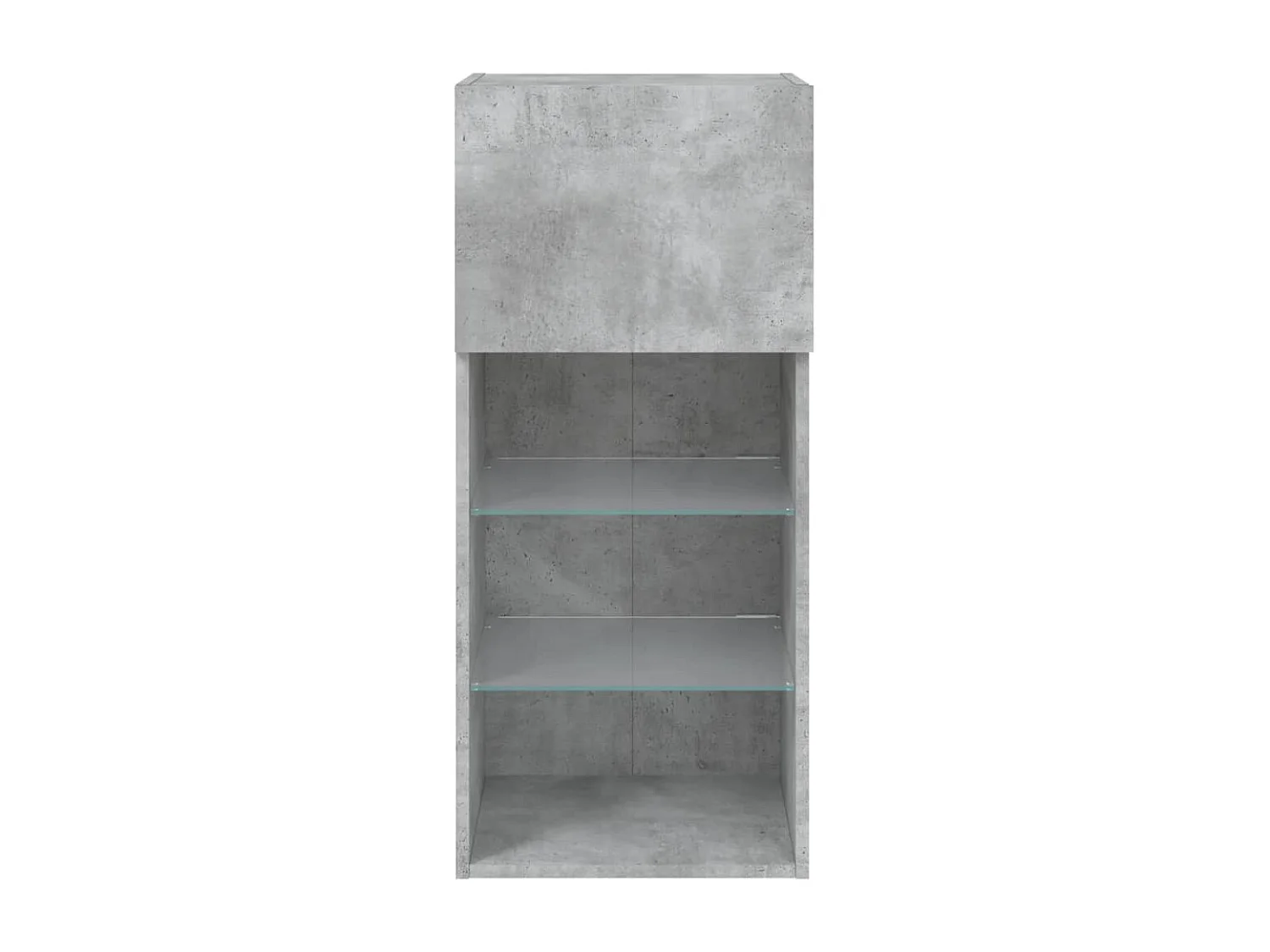 Berkfield TV Cabinet with LED Lights Concrete Grey 40.5x30x90 cm