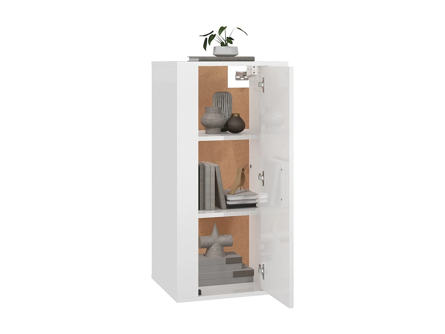 Berkfield Wall Mounted TV Cabinet High Gloss White 40x34,5x80 cm