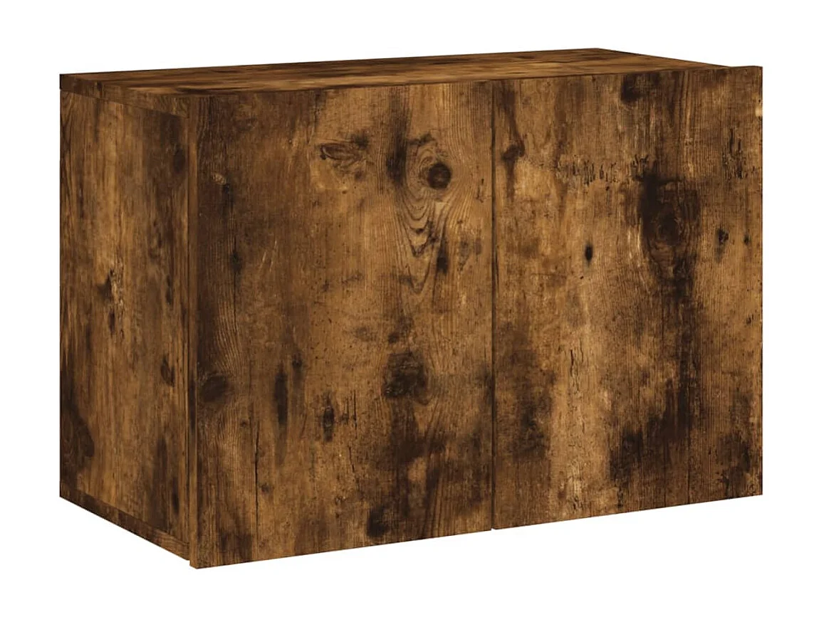Berkfield TV Cabinet Wall-mounted Smoked Oak 60x30x41 cm