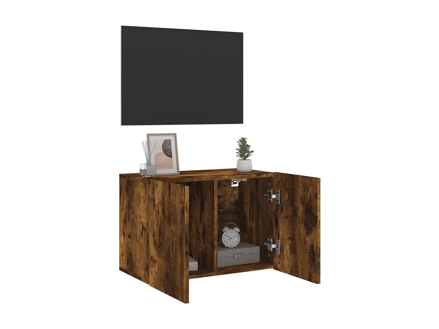 Berkfield TV Cabinet Wall-mounted Smoked Oak 60x30x41 cm