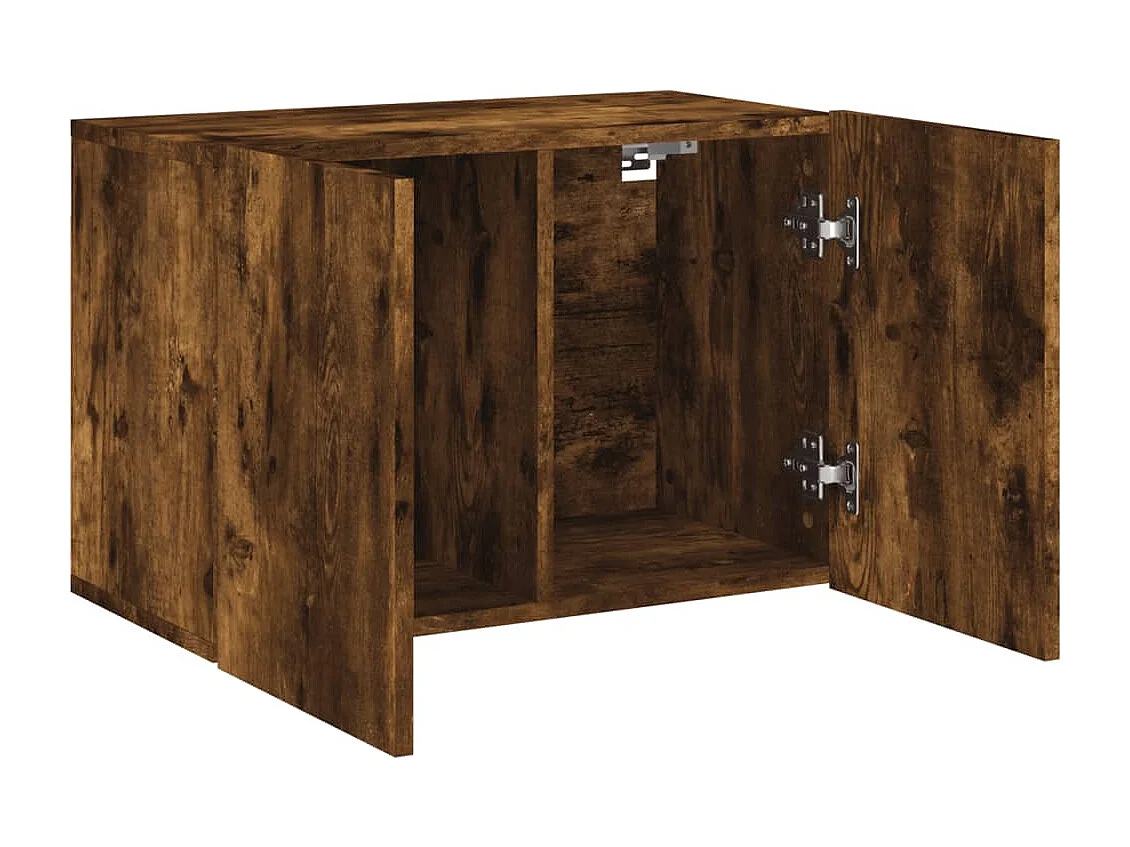 Berkfield TV Cabinet Wall-mounted Smoked Oak 60x30x41 cm