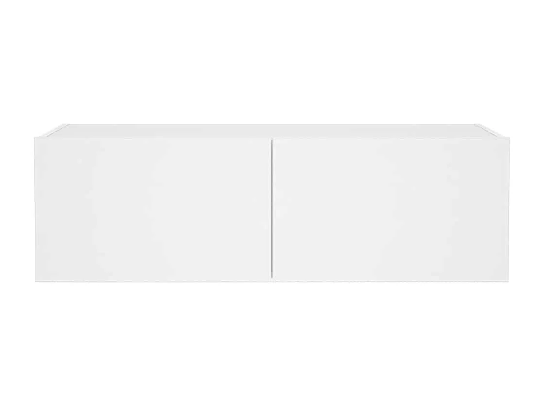 Berkfield TV Wall Cabinet with LED Lights White 100x35x31 cm