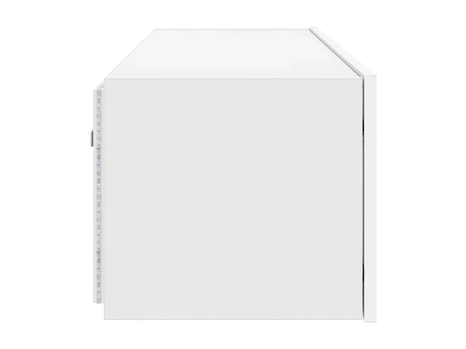 Berkfield TV Wall Cabinet with LED Lights White 100x35x31 cm