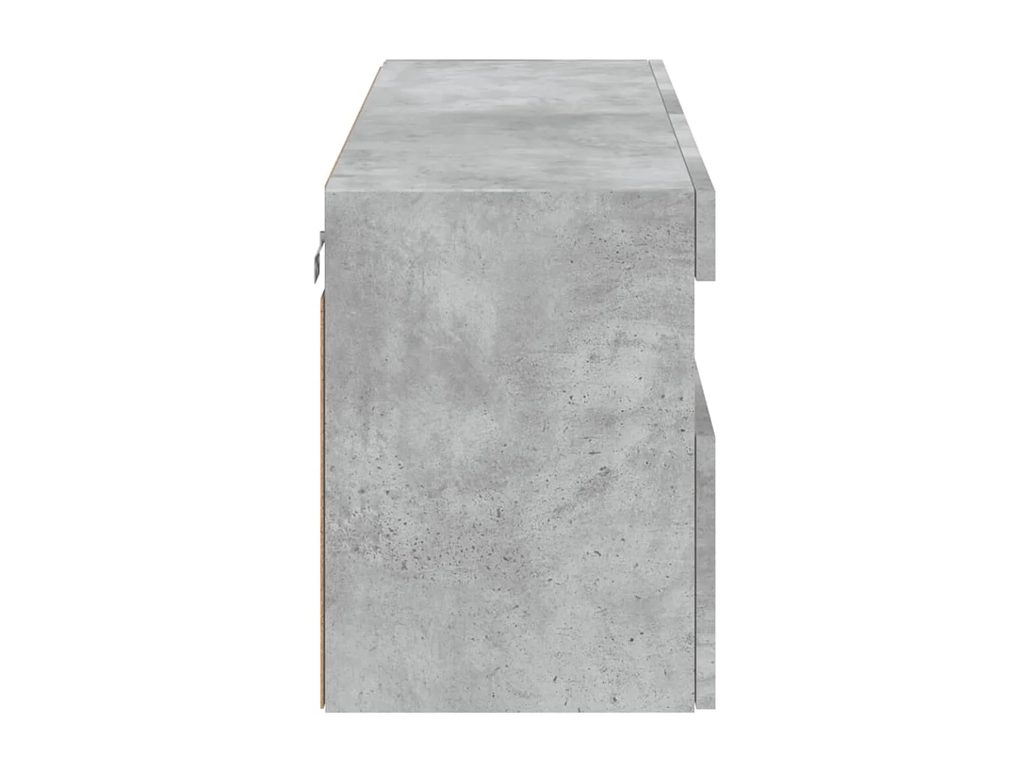 Berkfield TV Wall Cabinet with LED Lights Concrete Grey 100x30x40 cm