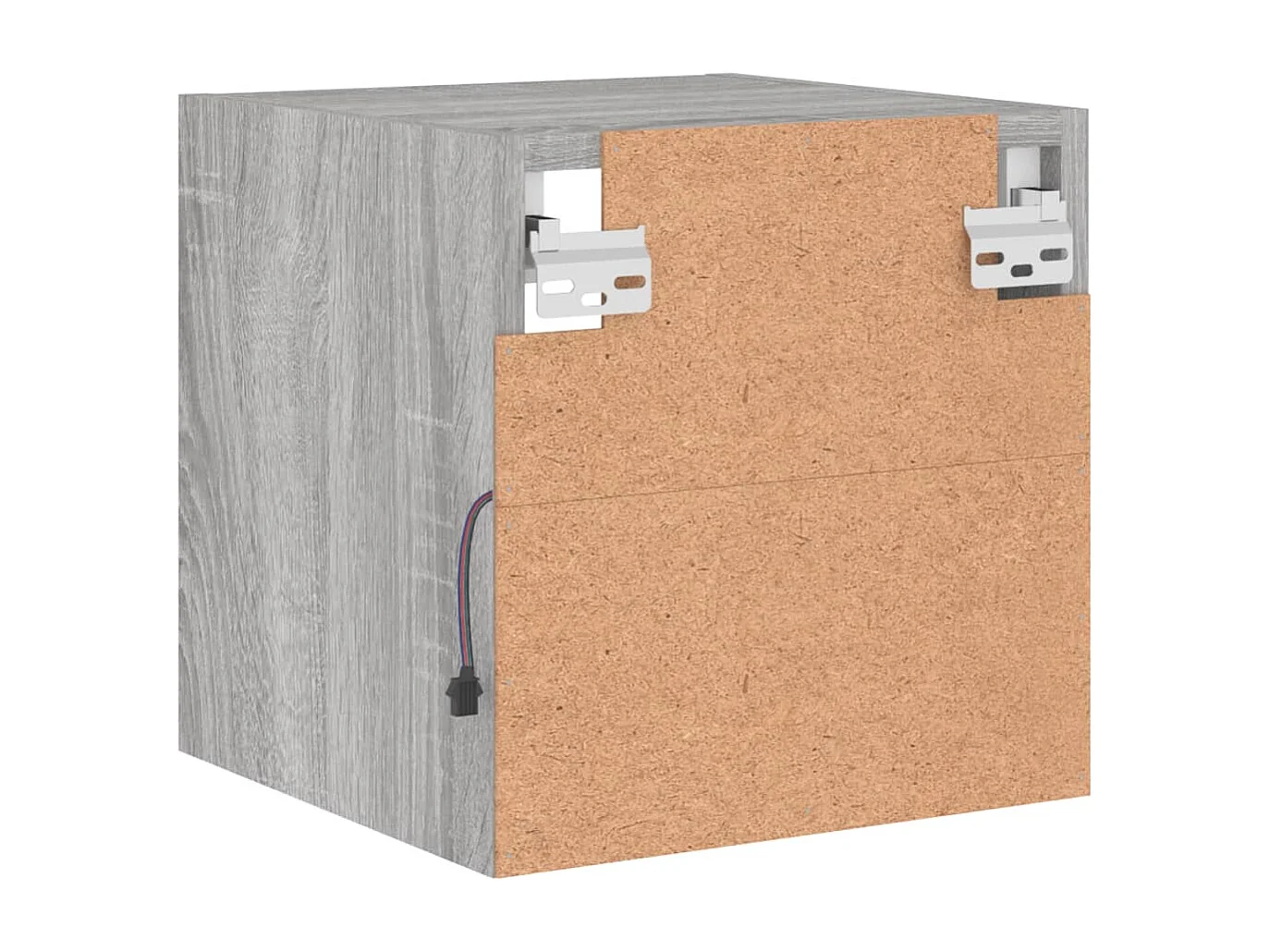 Berkfield TV Wall Cabinet with LED Lights Grey Sonoma 30x28.5x30 cm