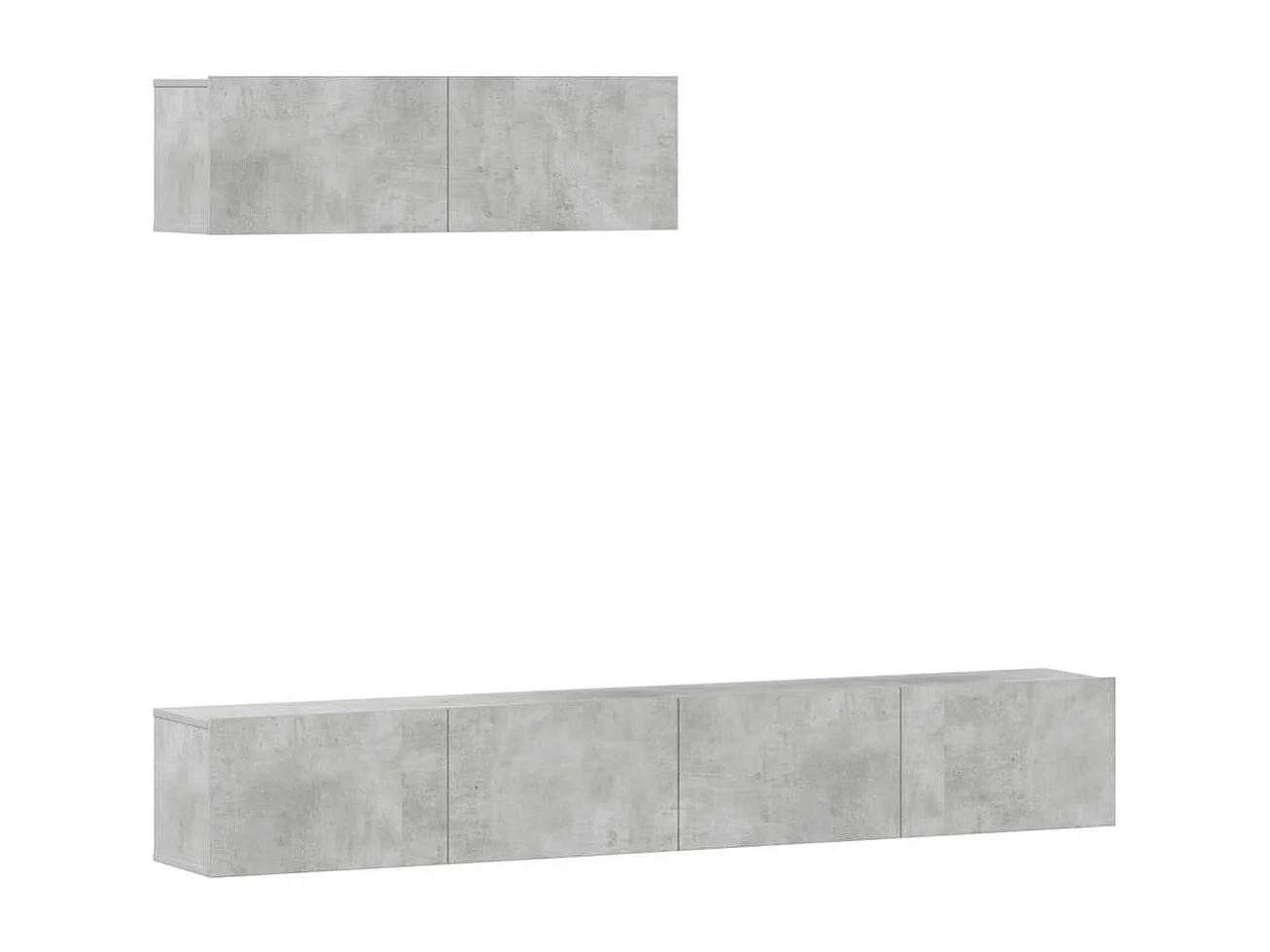 Berkfield 3 Piece TV Cabinet Set Concrete Grey Engineered Wood
