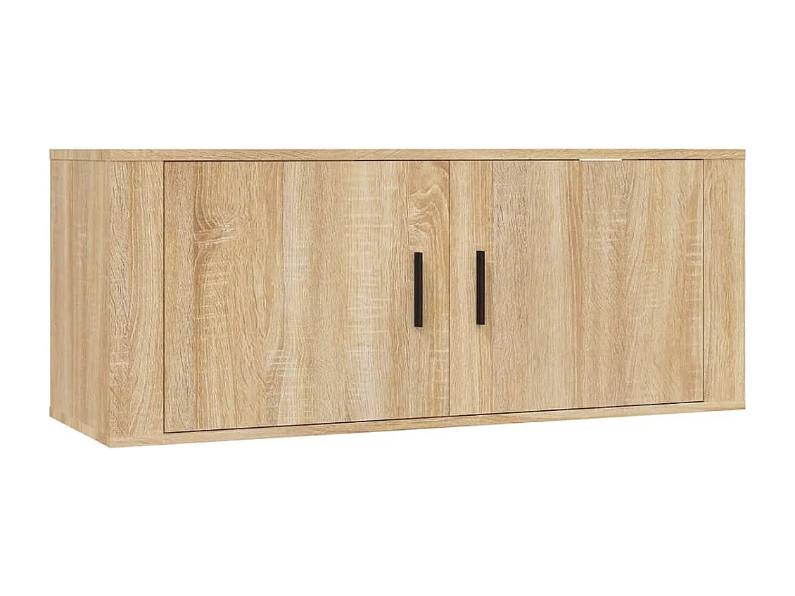 Berkfield 3 Piece TV Cabinet Set Sonoma Oak Engineered Wood