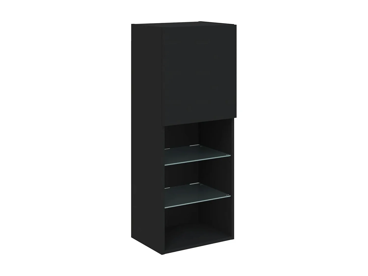 Berkfield TV Cabinet with LED Lights Black 40.5x30x102 cm