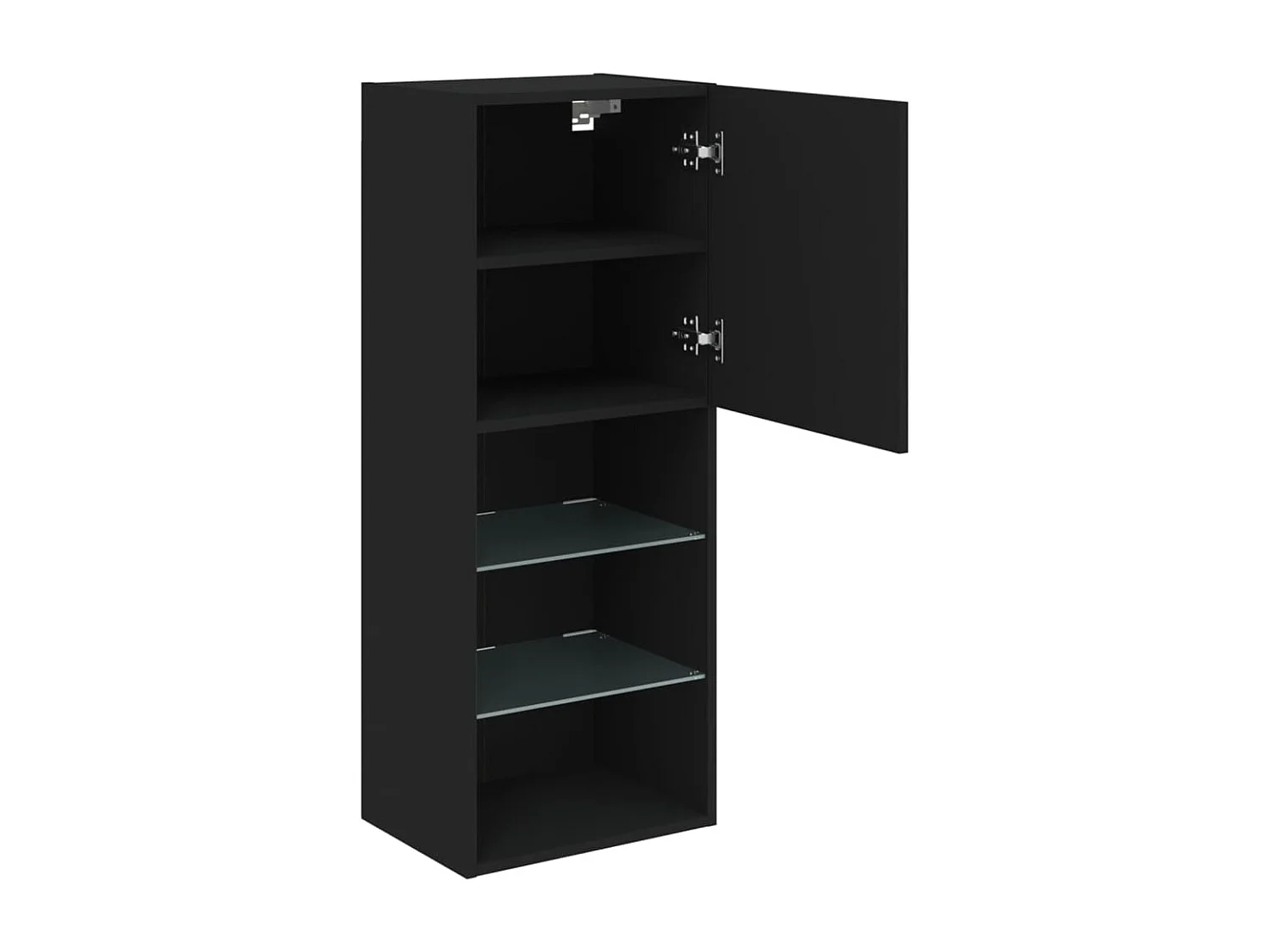 Berkfield TV Cabinet with LED Lights Black 40.5x30x102 cm