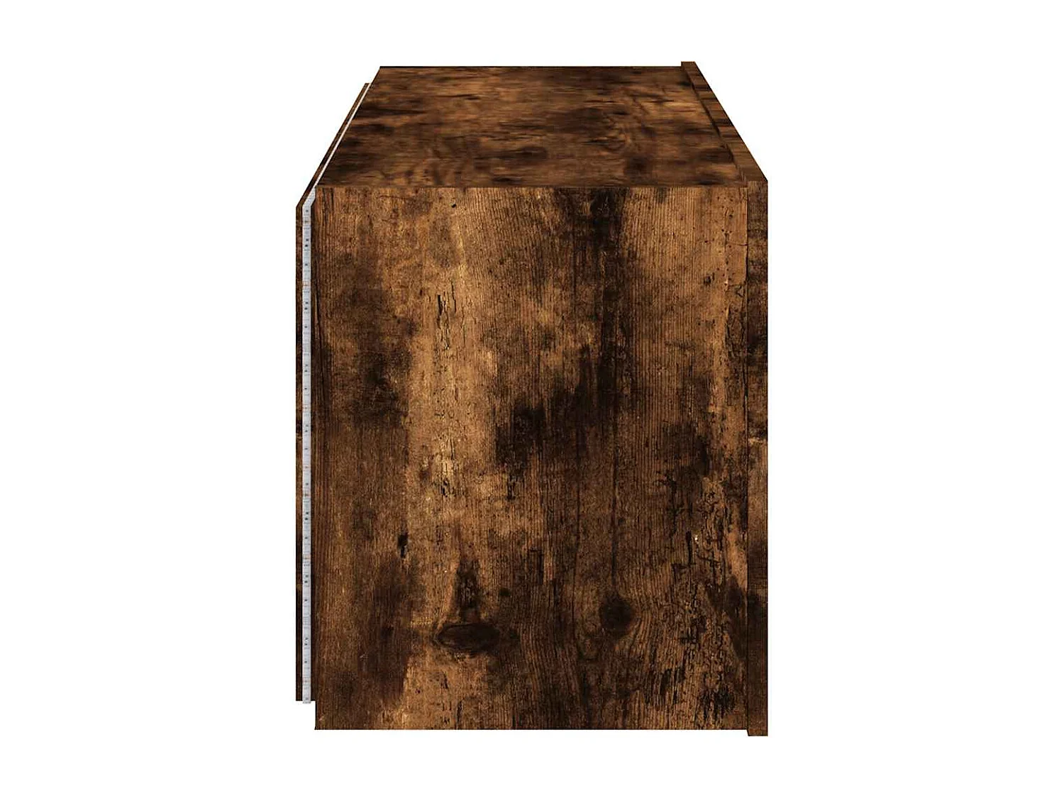Berkfield TV Wall Cabinet with LED Lights Smoked Oak 100x35x41 cm