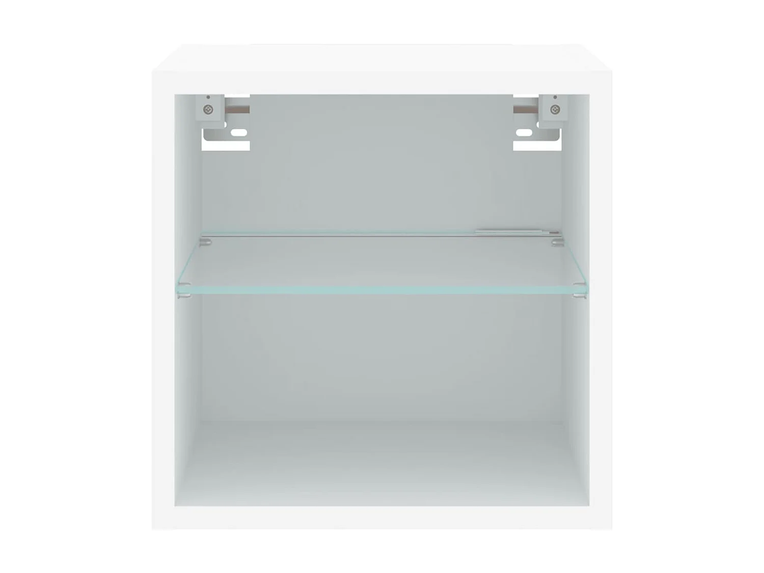 Berkfield TV Wall Cabinet with LED Lights White 30x28.5x30 cm