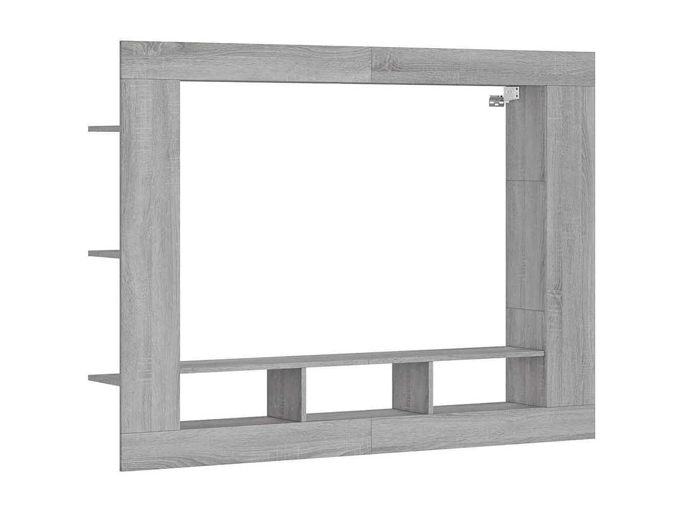 Berkfield TV Cabinet Grey Sonoma 152x22x113 cm Engineered Wood