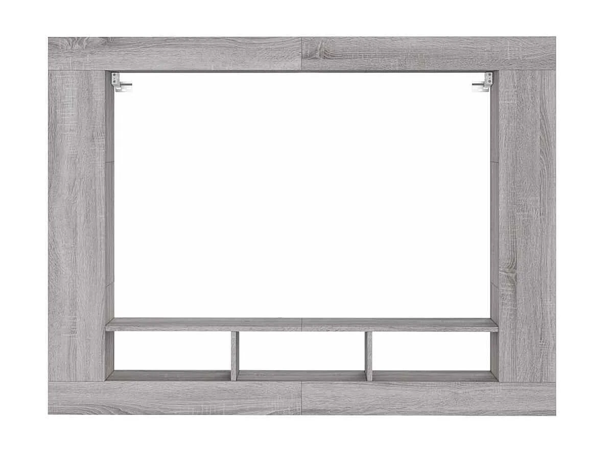 Berkfield TV Cabinet Grey Sonoma 152x22x113 cm Engineered Wood