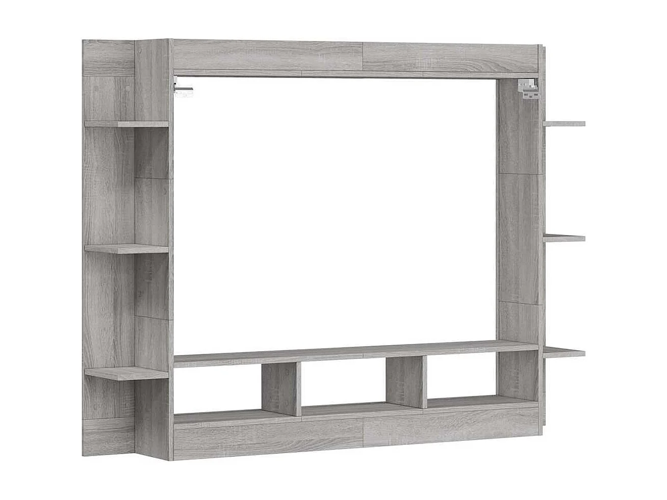 Berkfield TV Cabinet Grey Sonoma 152x22x113 cm Engineered Wood