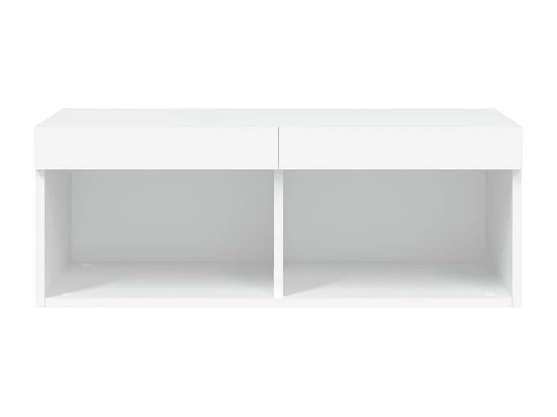 Berkfield TV Cabinet with LED Lights White 80x30x30 cm