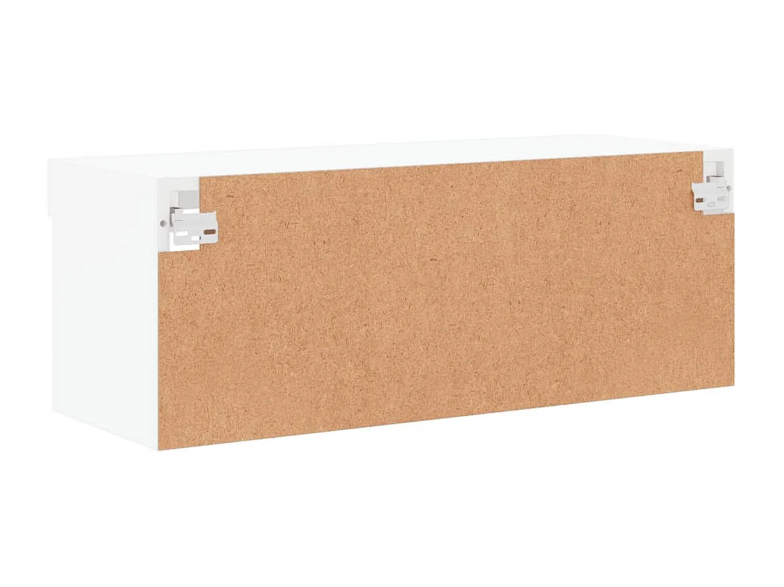 Berkfield TV Cabinet with LED Lights White 80x30x30 cm