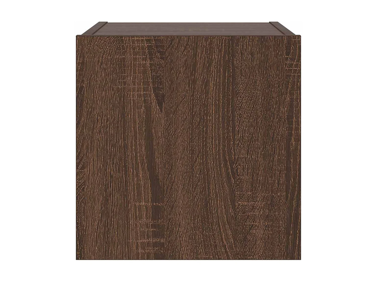 Berkfield TV Wall Cabinet with LED Lights Brown Oak 30.5x35x30 cm