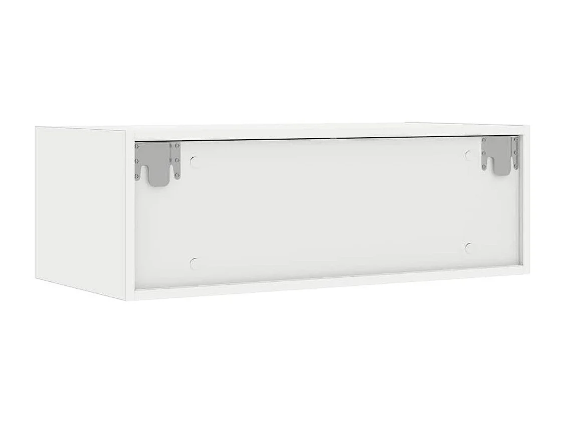 Berkfield TV Cabinet with LED Lights White 75x35.5x25 cm