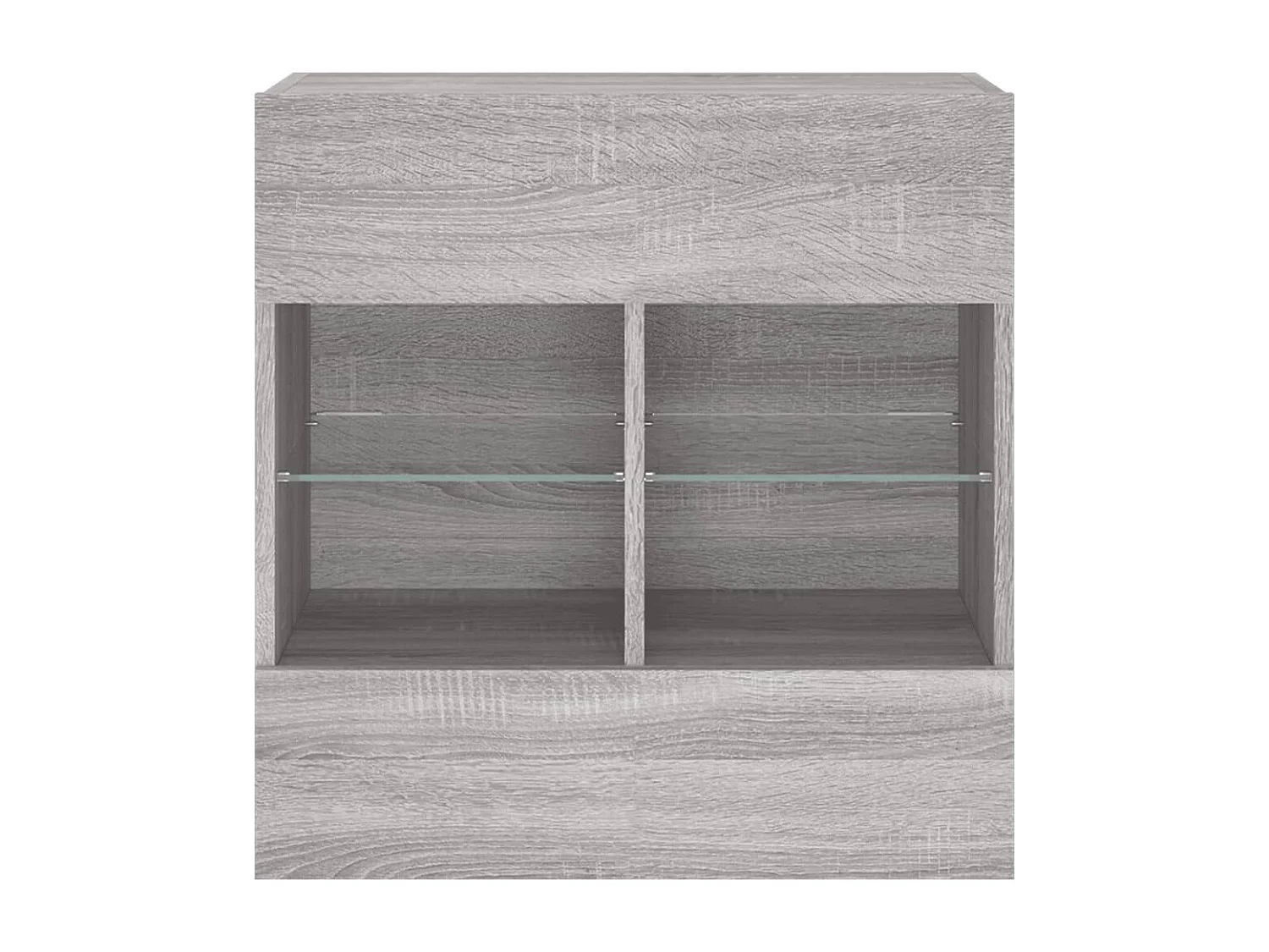 Berkfield TV Wall Cabinet with LED Lights Grey Sonoma 58.5x30x60.5 cm