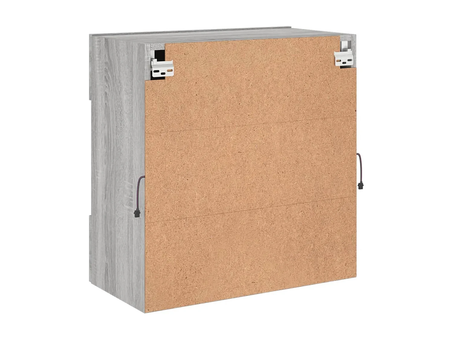 Berkfield TV Wall Cabinet with LED Lights Grey Sonoma 58.5x30x60.5 cm