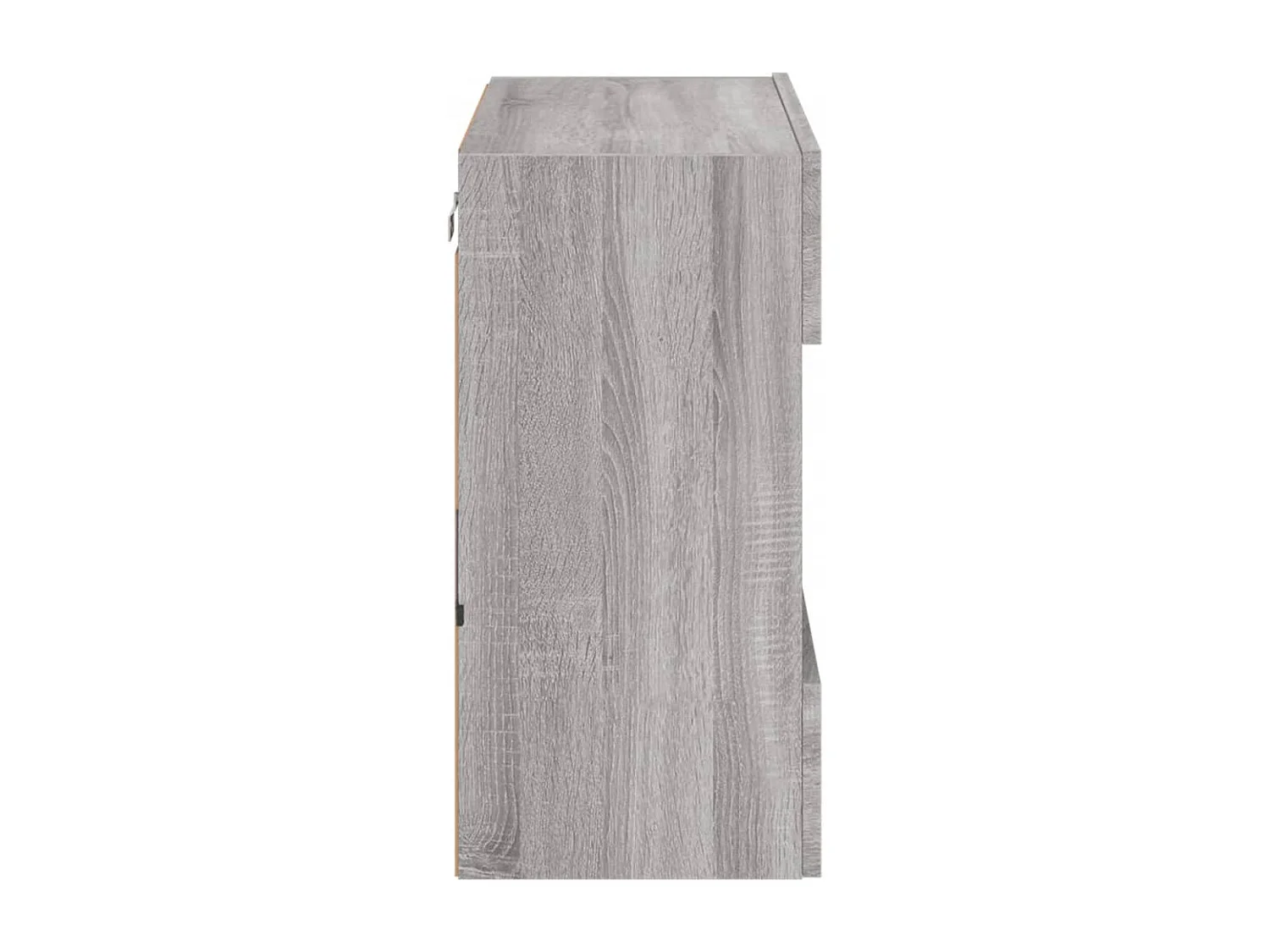 Berkfield TV Wall Cabinet with LED Lights Grey Sonoma 58.5x30x60.5 cm