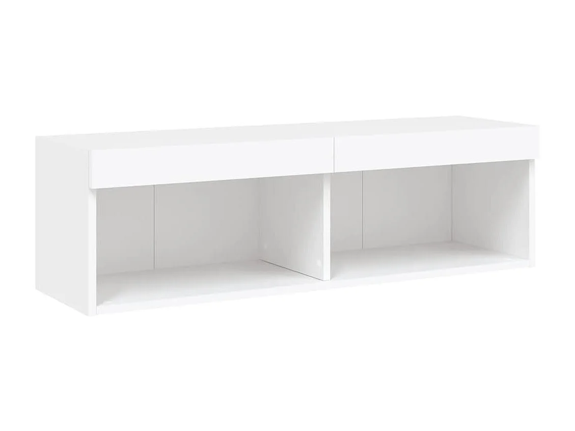 Berkfield TV Cabinet with LED Lights White 100x30x30 cm
