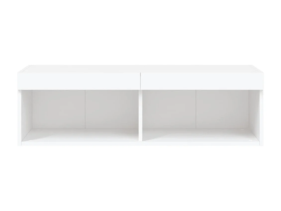 Berkfield TV Cabinet with LED Lights White 100x30x30 cm