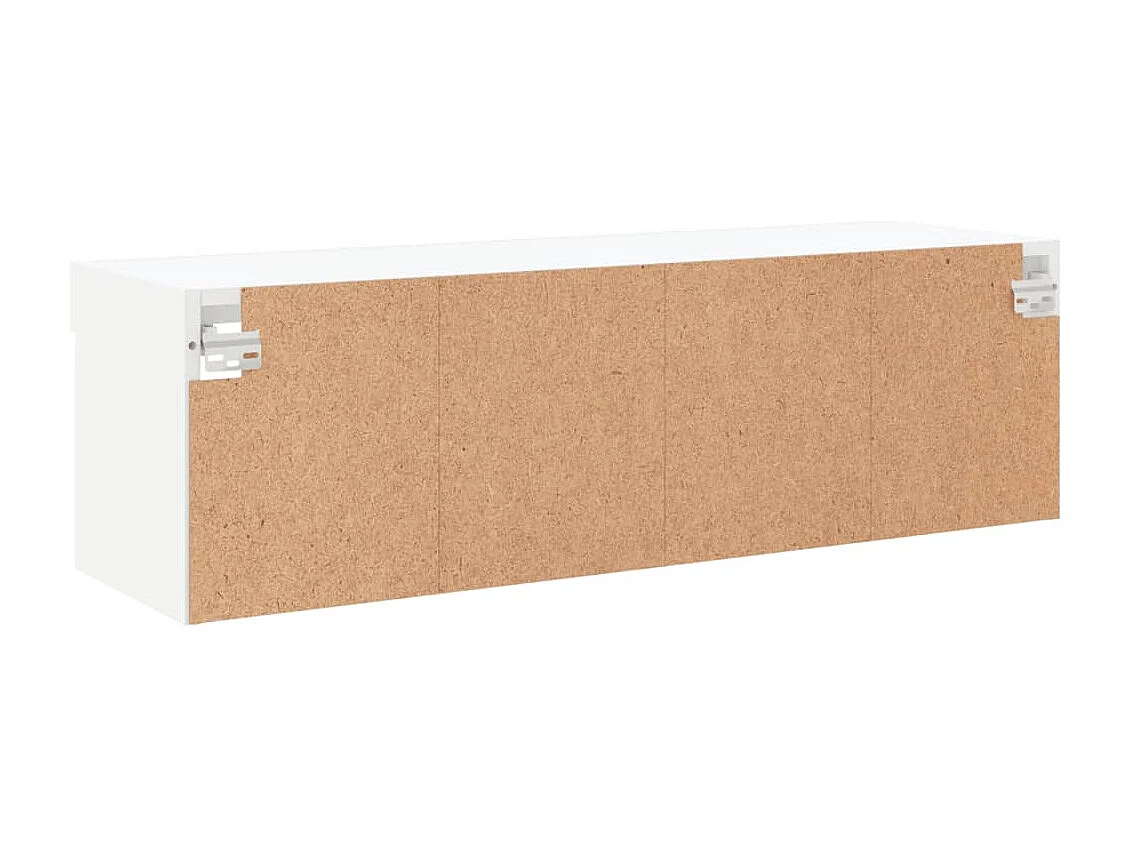 Berkfield TV Cabinet with LED Lights White 100x30x30 cm