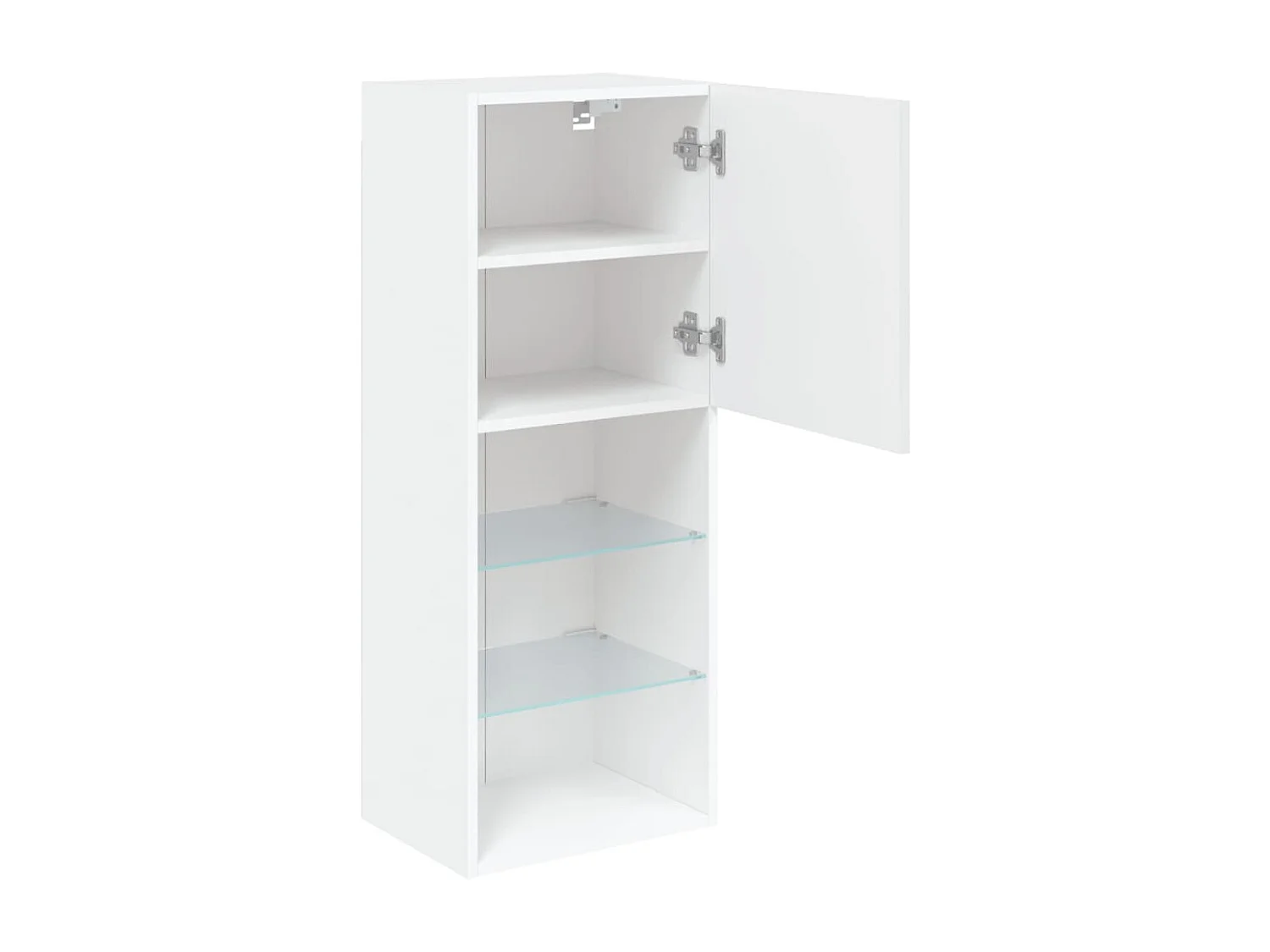Berkfield TV Cabinet with LED Lights White 40.5x30x102 cm