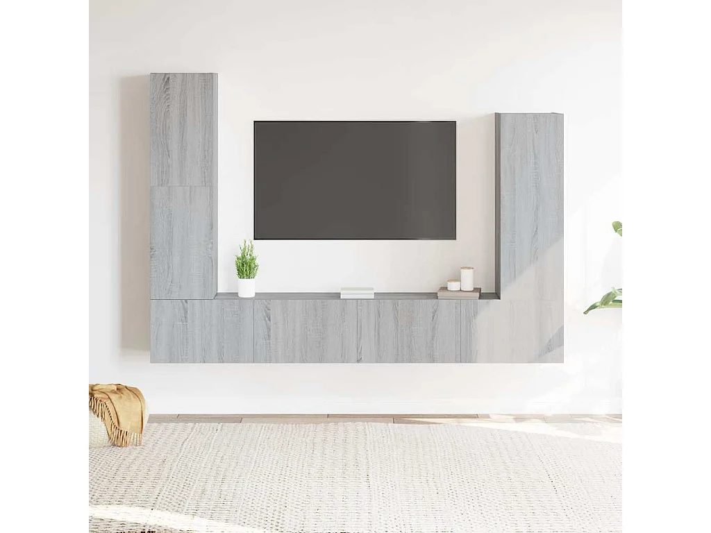 Berkfield 4 Piece TV Cabinet Set Grey Sonoma Engineered Wood