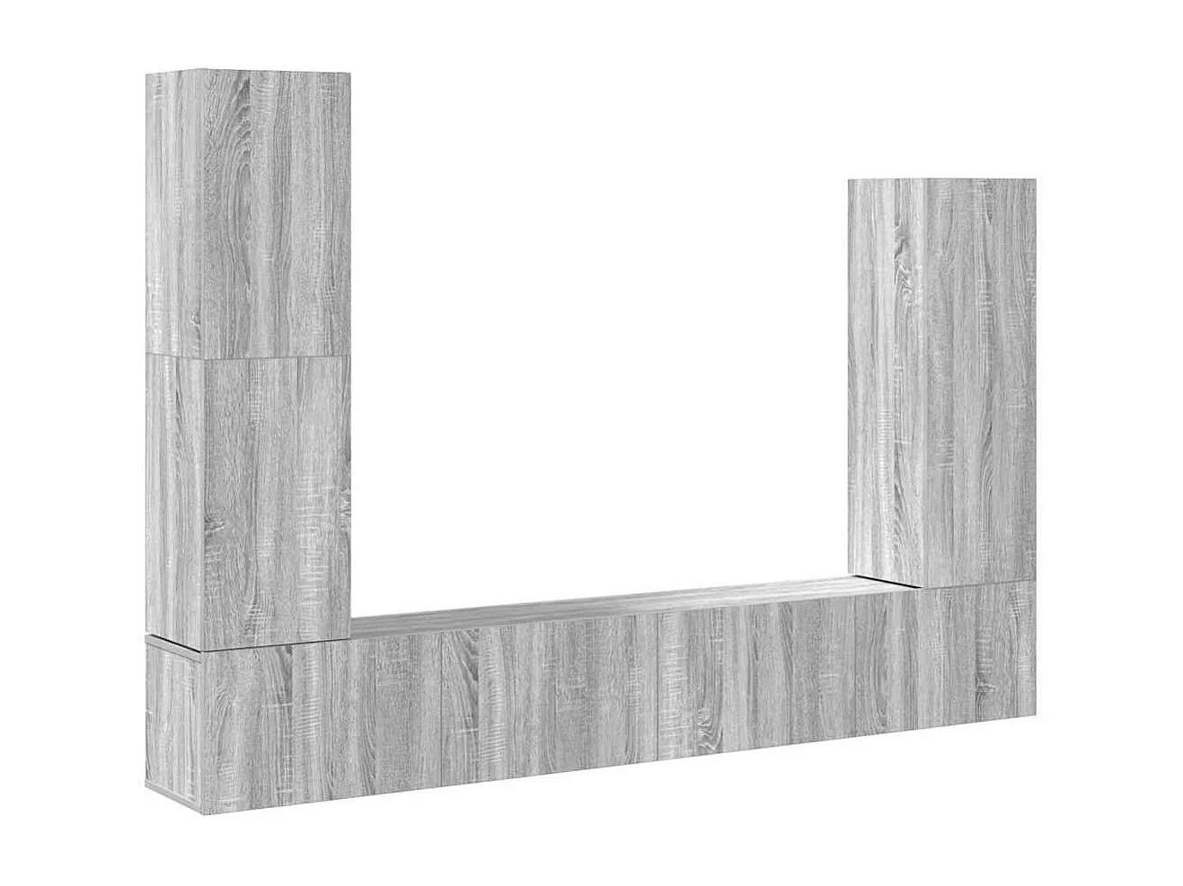 Berkfield 4 Piece TV Cabinet Set Grey Sonoma Engineered Wood