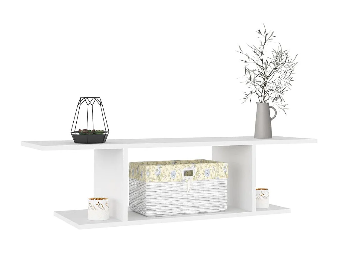 Berkfield Wall Mounted TV Cabinet White 103x30x26.5 cm