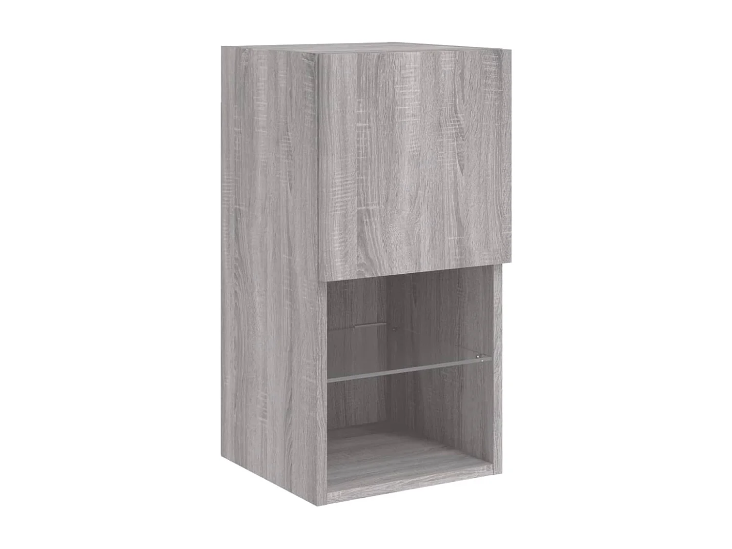 Berkfield TV Cabinet with LED Lights Grey Sonoma 30.5x30x60 cm