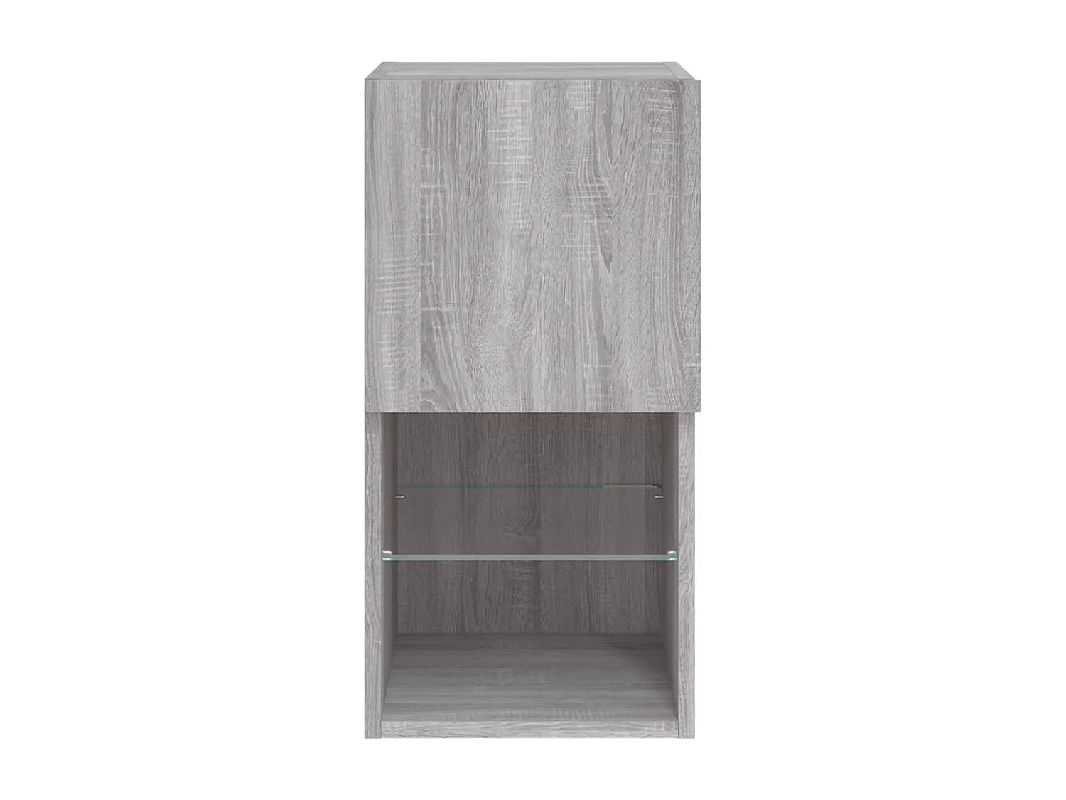Berkfield TV Cabinet with LED Lights Grey Sonoma 30.5x30x60 cm