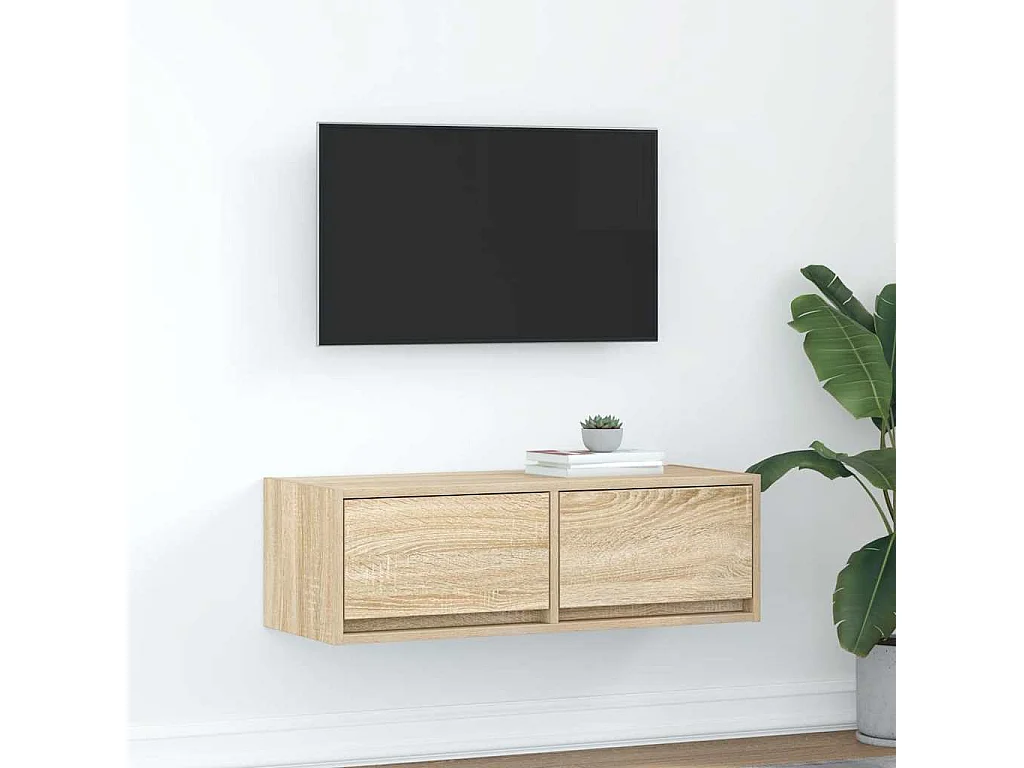 Berkfield TV Cabinet Sonoma Oak 80x31x25.5 cm Engineered Wood