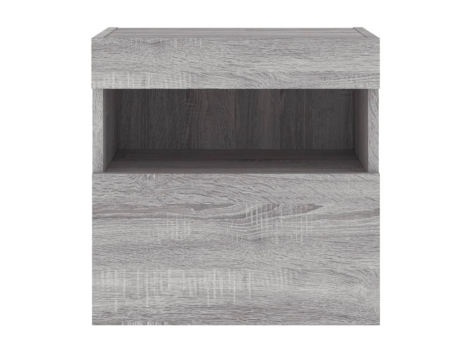 Berkfield TV Wall Cabinet with LED Lights Grey Sonoma 40x30x40 cm