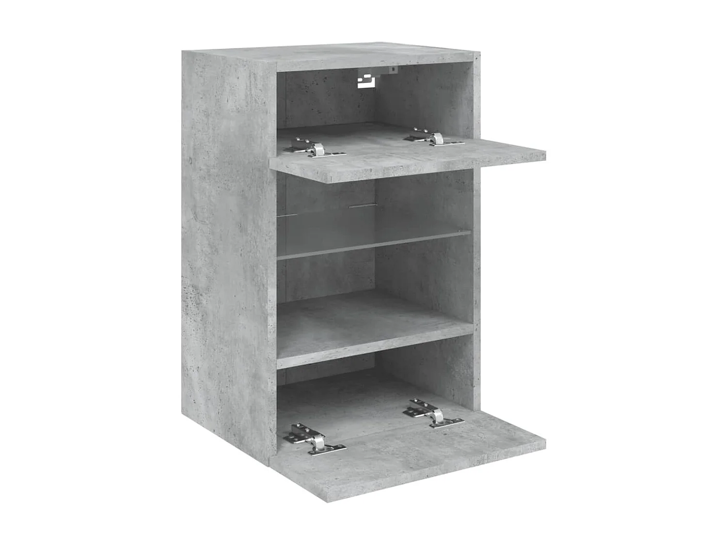 Berkfield TV Wall Cabinet with LED Lights Concrete Grey 40x30x60.5 cm