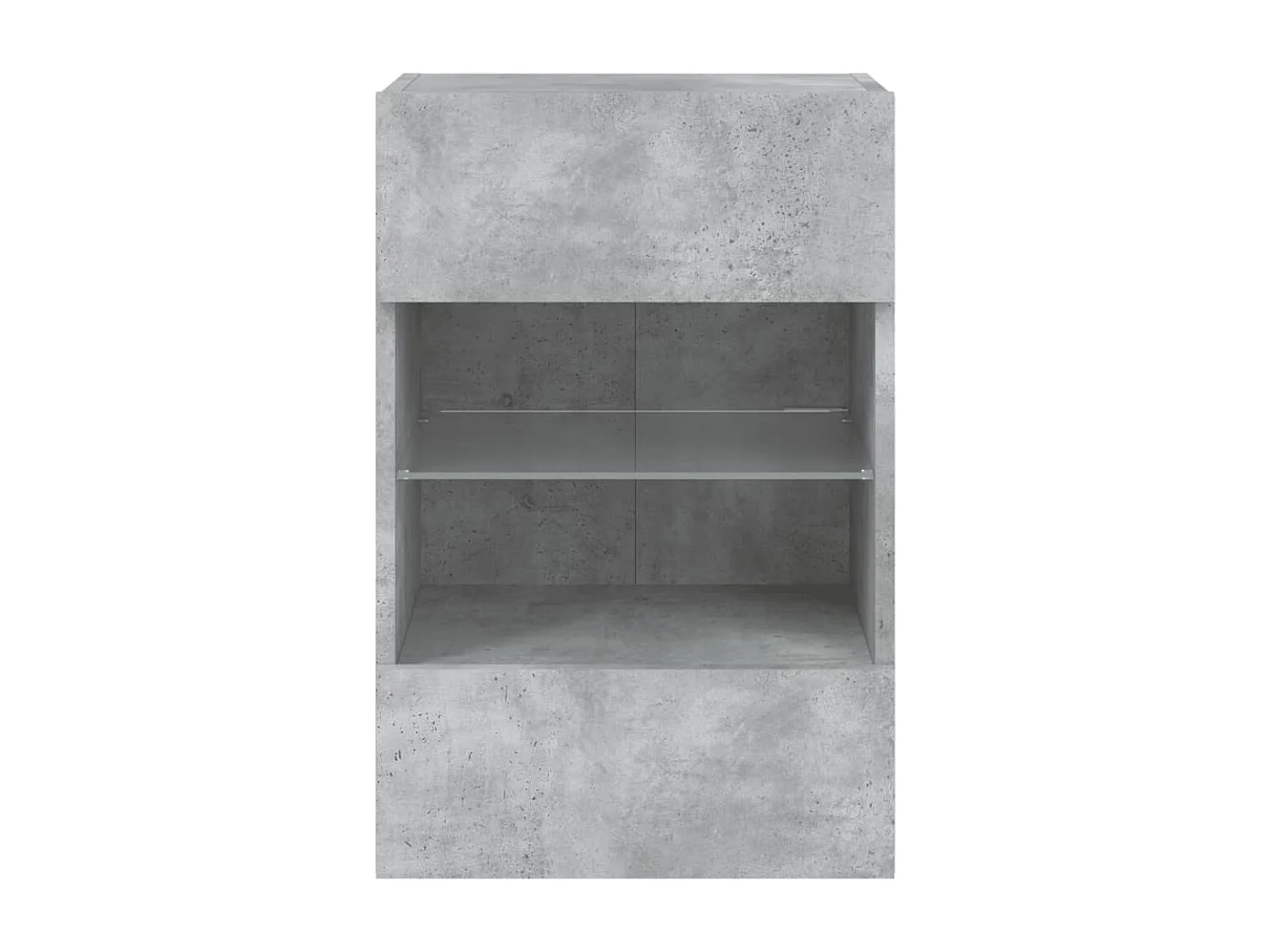Berkfield TV Wall Cabinet with LED Lights Concrete Grey 40x30x60.5 cm