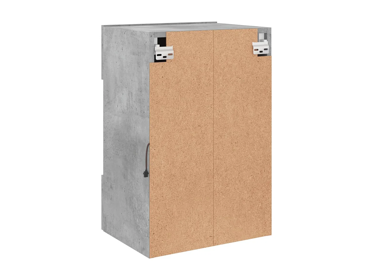 Berkfield TV Wall Cabinet with LED Lights Concrete Grey 40x30x60.5 cm