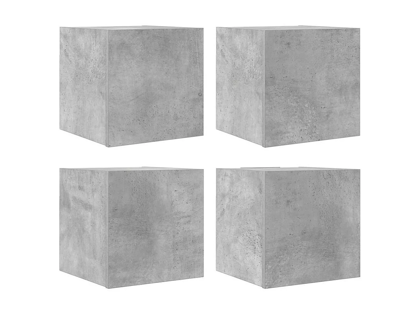Berkfield Wall Mounted TV Cabinets 4 pcs Concrete Grey 30.5x30x30 cm